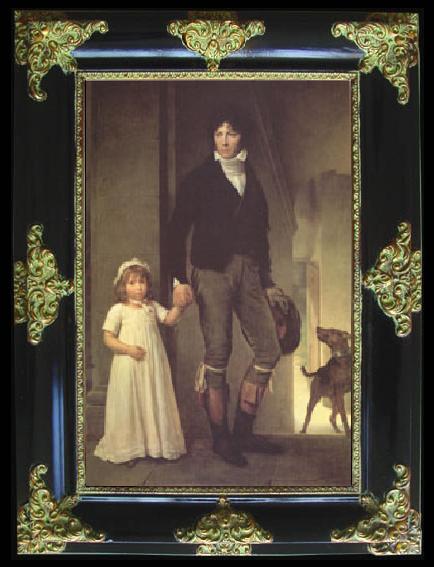 framed   Baron Francois  Gerard Jean-Baptiste Isabey and His Daughter (mk05, Ta119